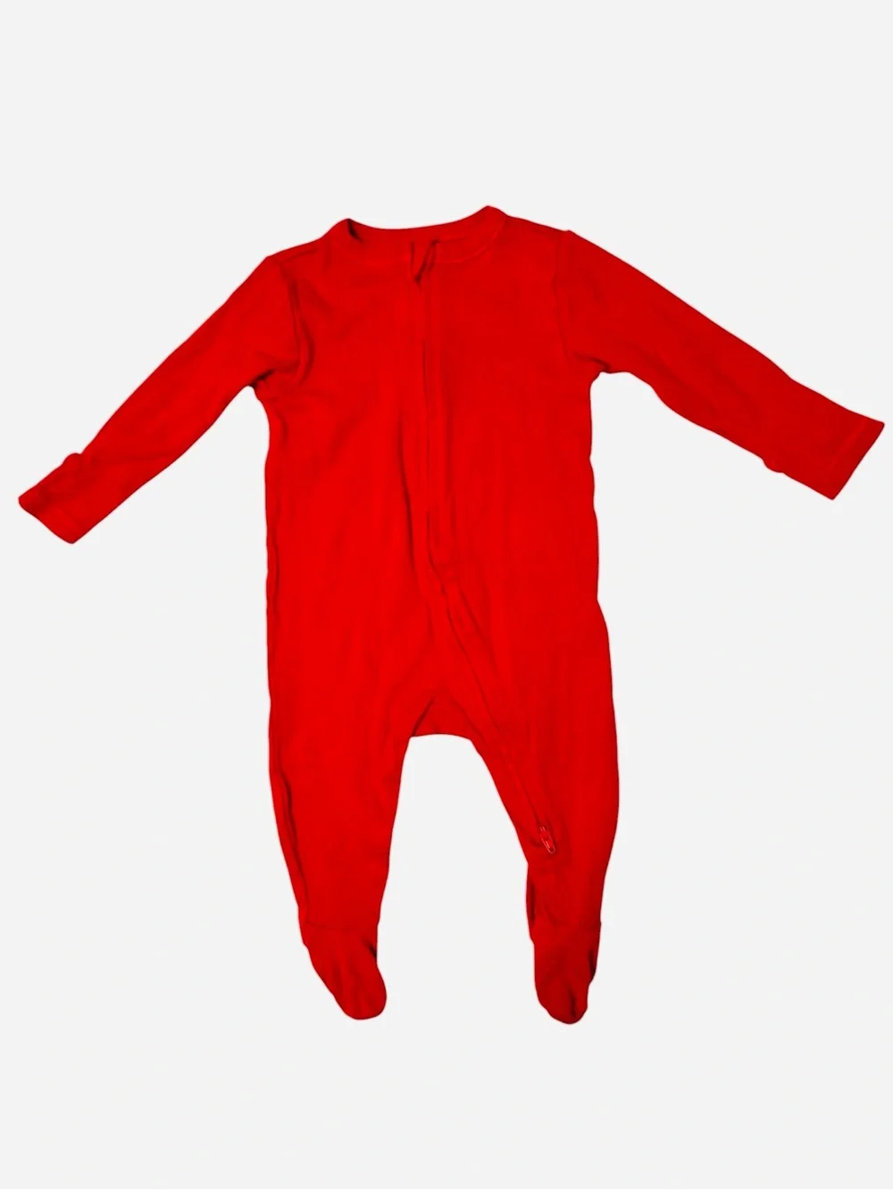 Old Navy Bright Red Footed One-Piece Pajama 6-9M 4 0573